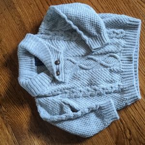 Janie and Jack gray cable knit sweater - size 12-18 months